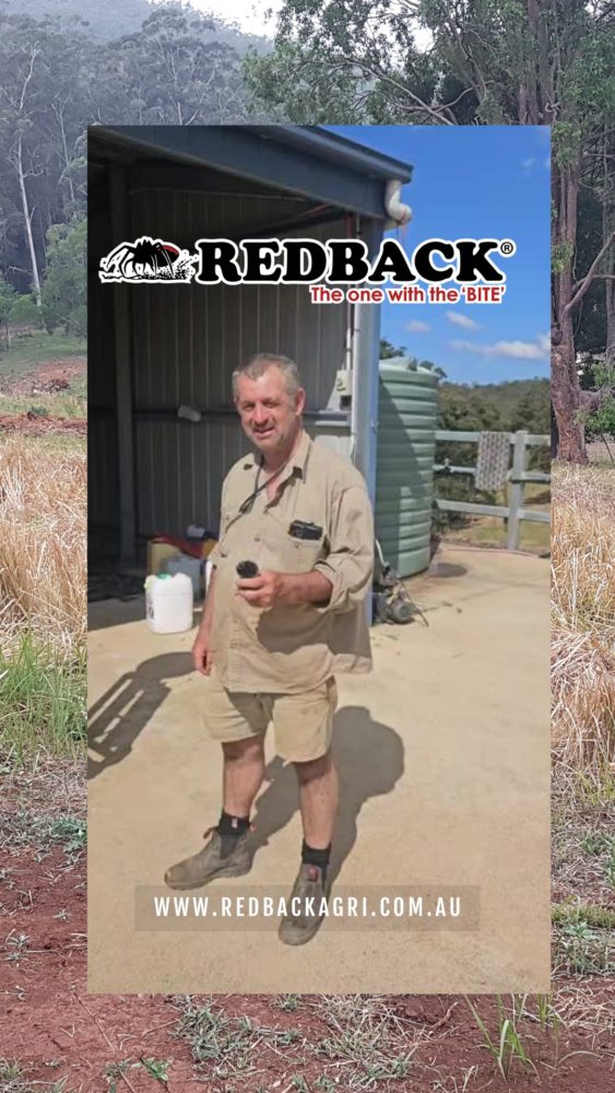 Richard Seery with his Redback Weedwiper in Queensland after 6+ years of use