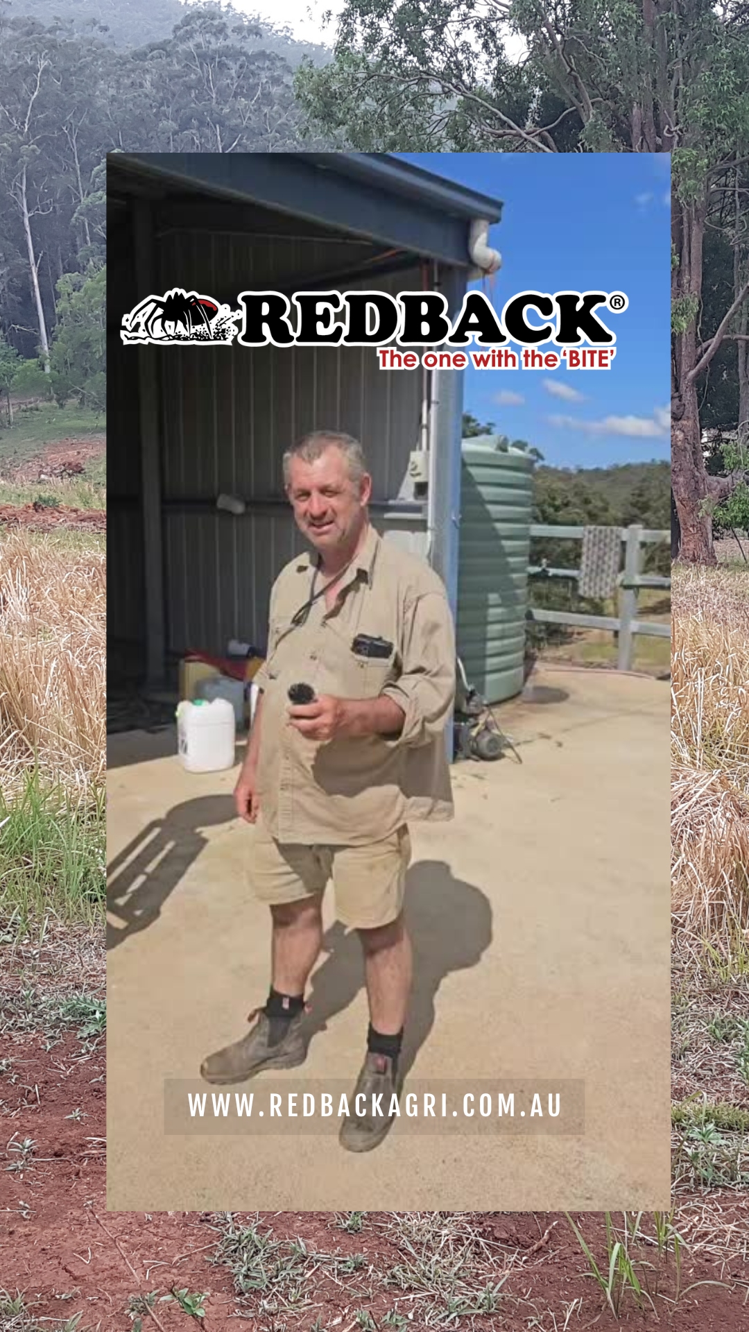 Richard Seery with his Redback Weedwiper in Queensland after 6+ years of use